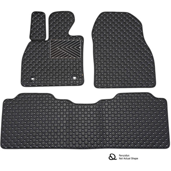 Eco leather mats QuiltyMats XPENG G9 (E38) from 2022 (Black / gray stitching) Eco leather mats QuiltyMats XPENG G9 (E38) from 2022 (Black / gray stitching)