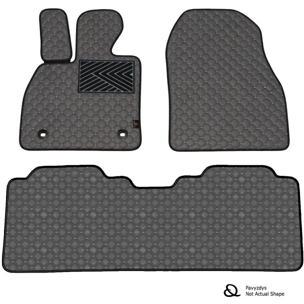 Eco leather mats QuiltyMats XPENG G9 (E38) from 2022 (Grey / gray stitching) Eco leather mats QuiltyMats XPENG G9 (E38) from 2022 (Grey / gray stitching)