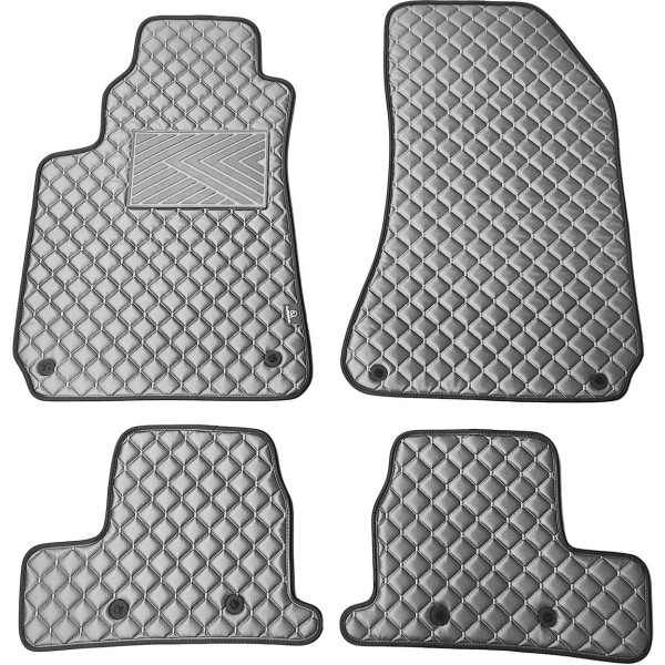 Eco leather mats QuiltyMats ALFA Romeo BRERA 2005-2010 (Grey / gray stitching)