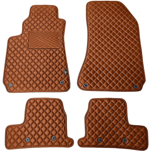 Eco leather mats QuiltyMats ALFA Romeo BRERA 2005-2010 (Brown / brown stitching)