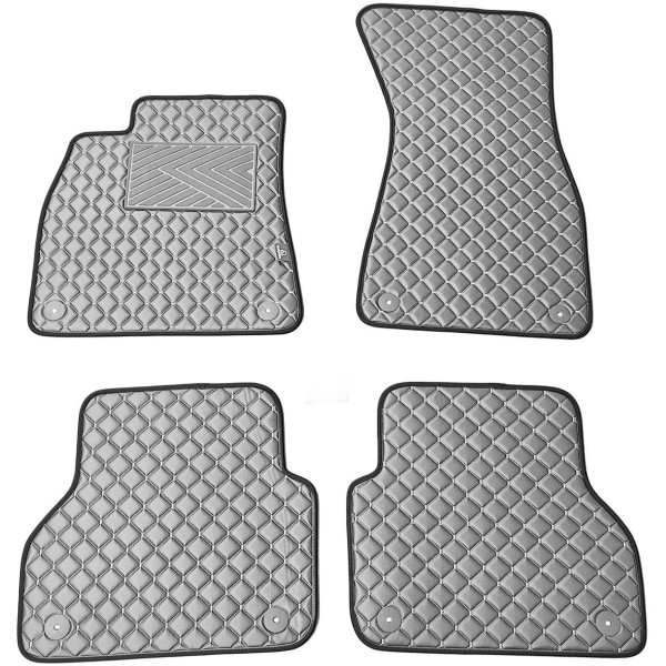 Eco leather mats QuiltyMats AUDI A7 2018-2025 (Grey / gray stitching)