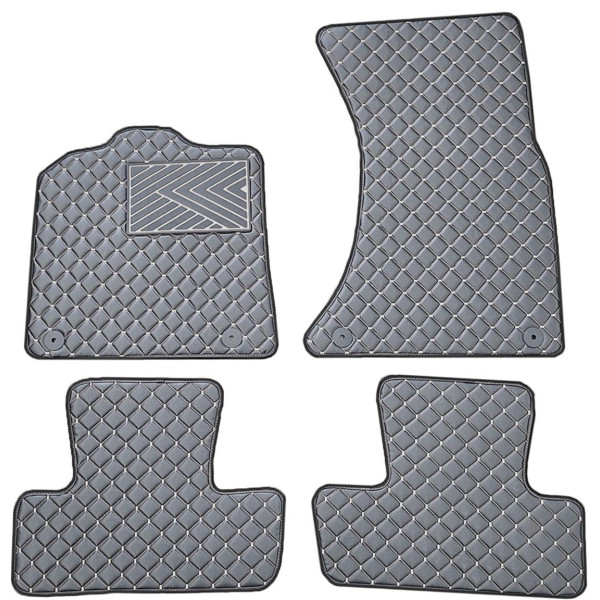 Eco leather mats QuiltyMats AUDI Q5 2008-2016 (Grey / gray stitching)