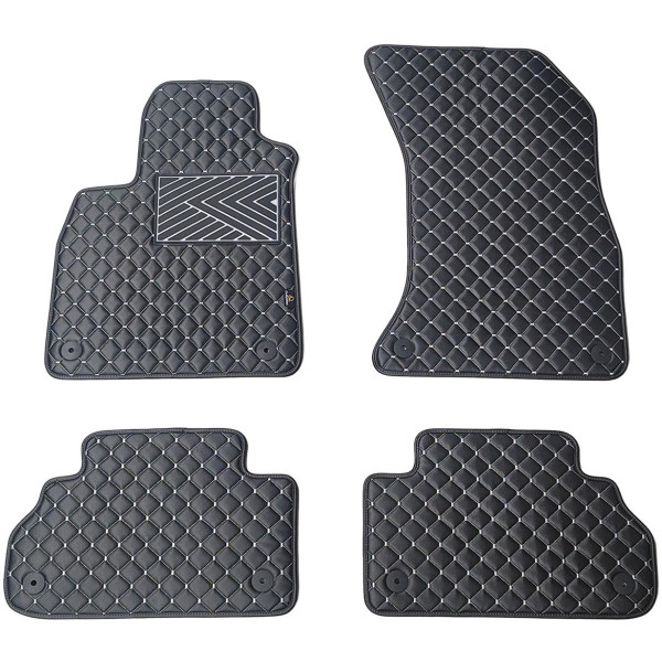 Eco leather mats QuiltyMats AUDI Q5 2017-2025 (Black / gray stitching)