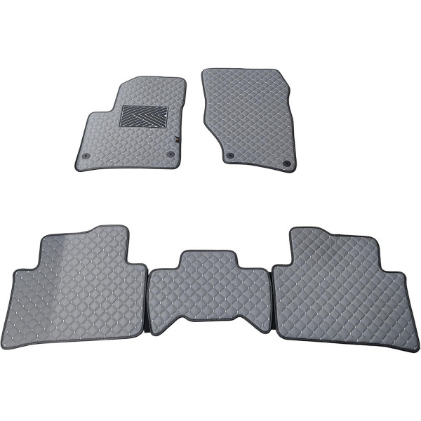 Eco leather mats QuiltyMats AUDI Q7 2005-2015 (Grey / gray stitching)