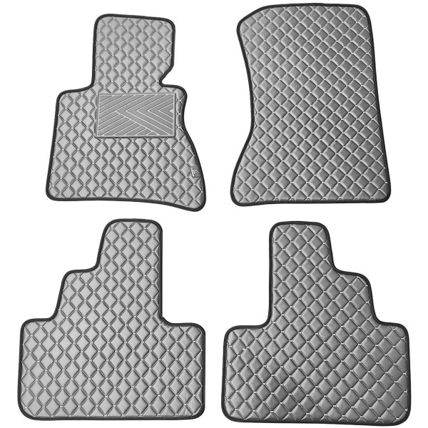 Eco leather mats QuiltyMats BMW X3 2003-2010 (E83) (Grey / gray stitching)