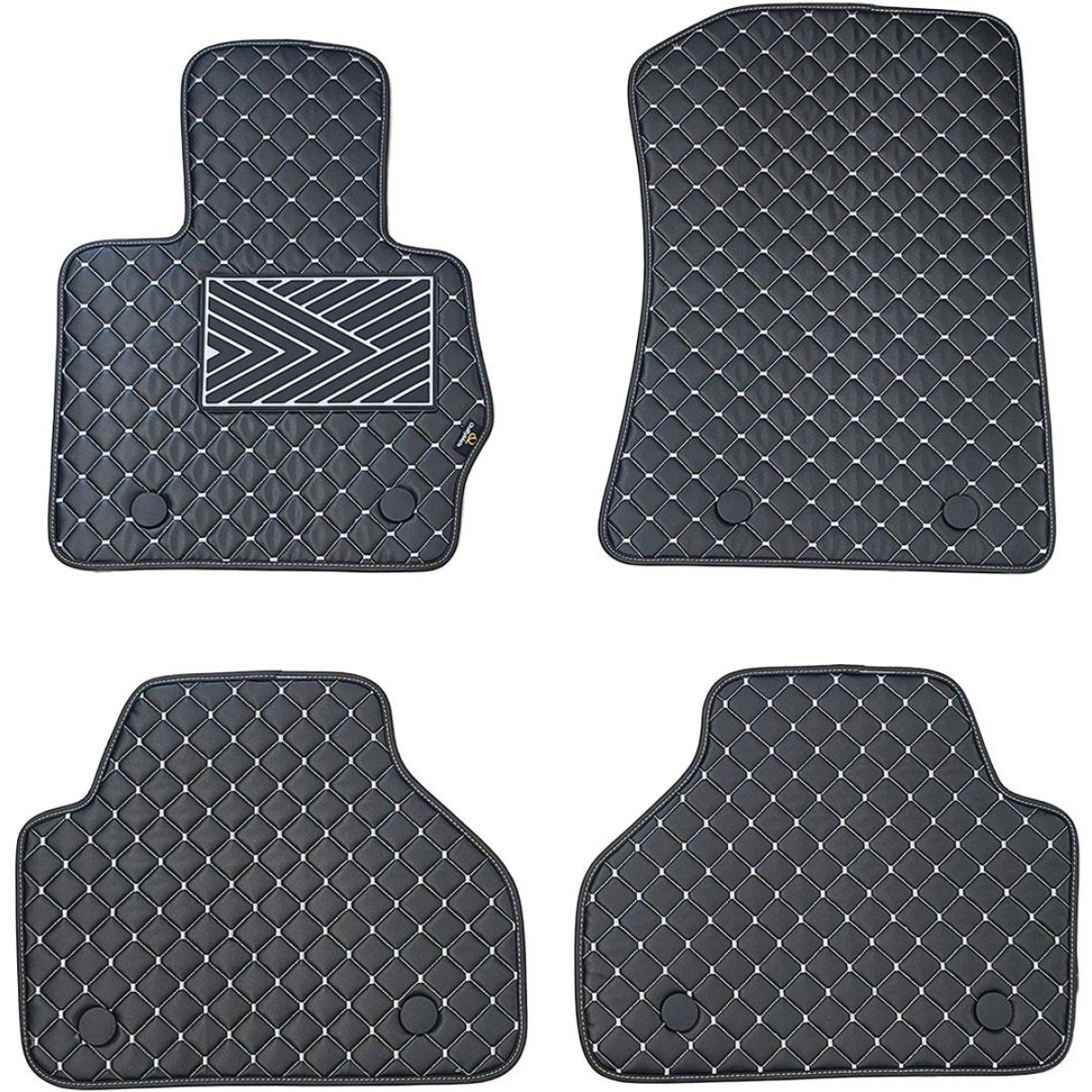 Eco leather mats QuiltyMats BMW X3 2010-2017 (F25) (Black / gray stitching)