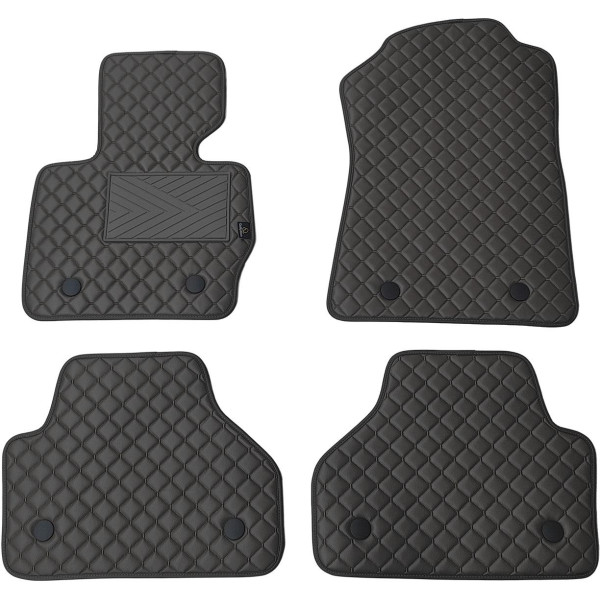 Eco leather mats QuiltyMats BMW X4 2014-2018 (F26) (Black / black stitching)