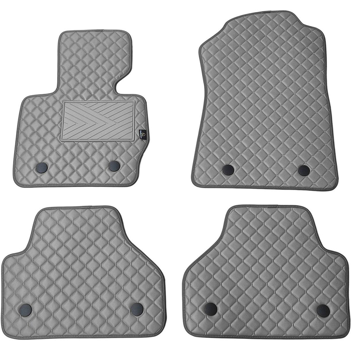 Eco leather mats QuiltyMats BMW X4 2014-2018 (F26) (Grey / gray stitching)