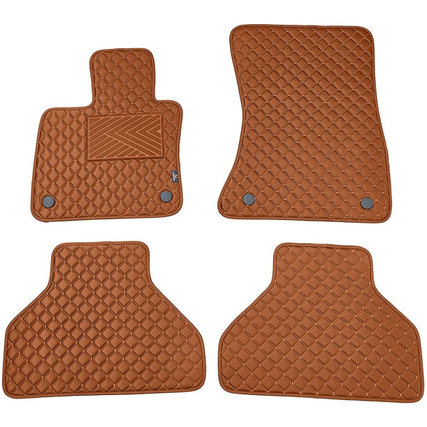 Eco leather mats QuiltyMats BMW X5 2007-2013 (E70) (Brown / brown stitching)