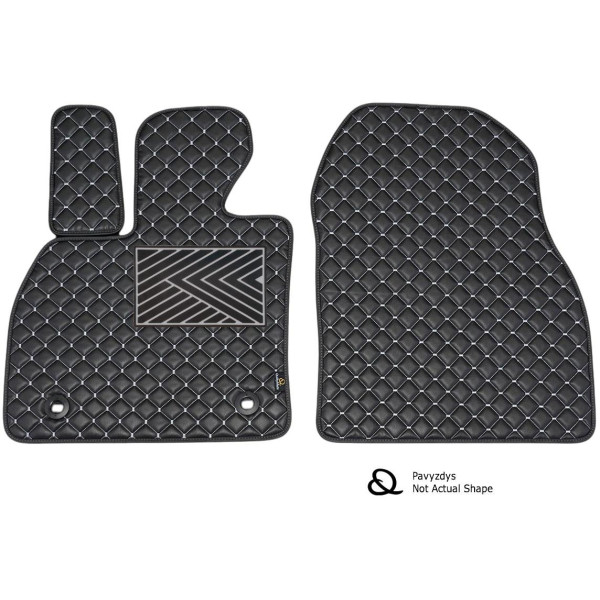 Eco leather mats QuiltyMats HONDA S2000 1999-2009 (Black / gray stitching)