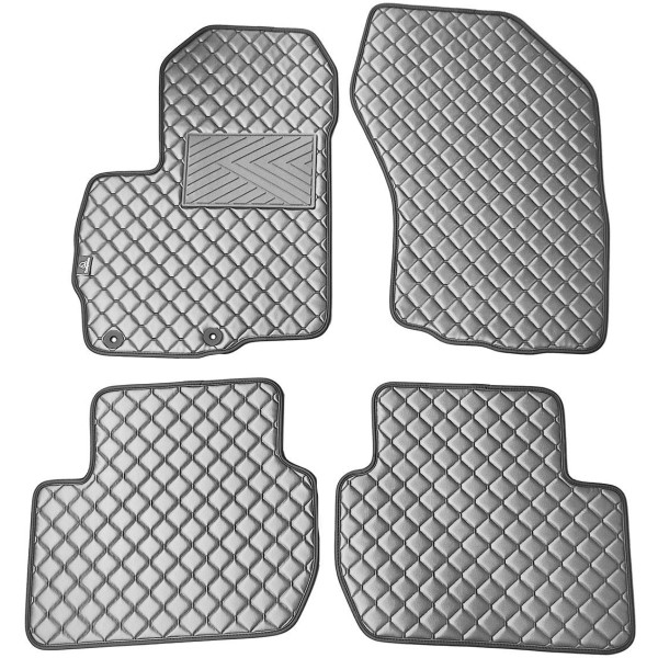 Eco leather mats QuiltyMats CITROEN C-CROSSER 2007-2012 (Grey / gray stitching)