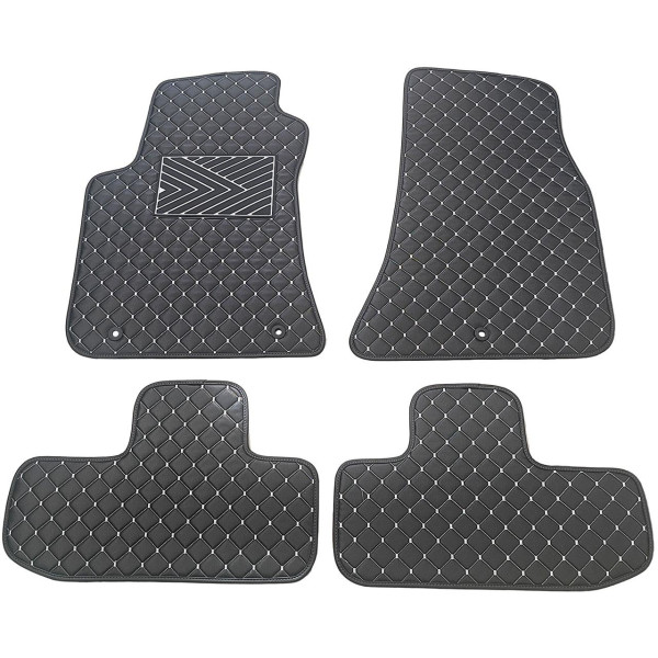 Eco leather mats QuiltyMats DODGE CHALLENGER 2008-2023 (Black / gray stitching)