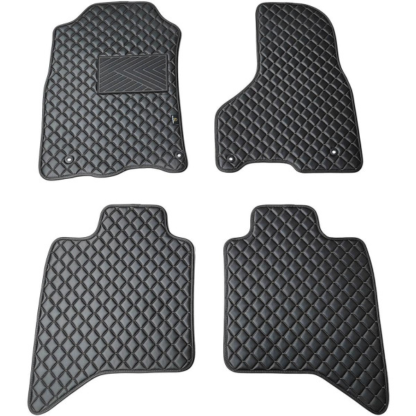 Eco leather mats QuiltyMats DODGE RAM 2009-2019 (Black / black stitching)