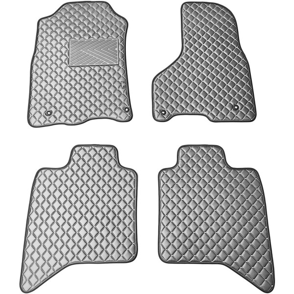 Eco leather mats QuiltyMats DODGE RAM 2009-2019 (Grey / gray stitching)