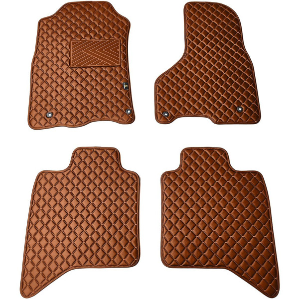 Eco leather mats QuiltyMats DODGE RAM 2009-2019 (Brown / brown stitching)