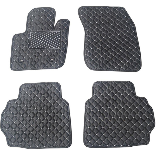 Eco leather mats QuiltyMats FORD MONDEO 2014-2022 (Black / gray stitching)
