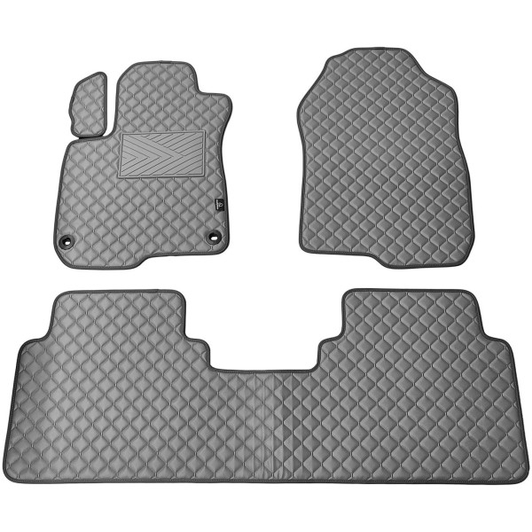 Eco leather mats QuiltyMats HONDA CR-V 2017-2023 (Grey / gray stitching)