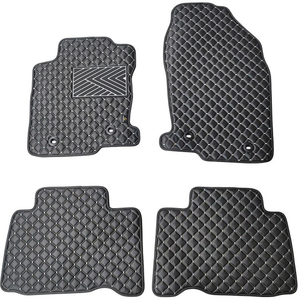 Eco leather mats QuiltyMats LEXUS NX 2014-2021 (Black / gray stitching)