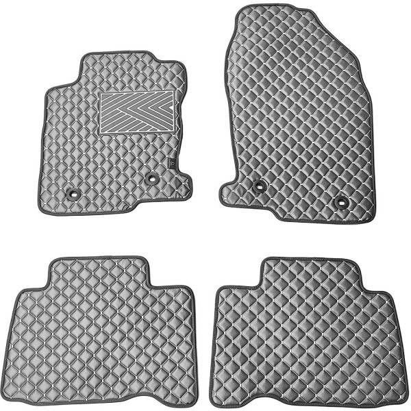 Eco leather mats QuiltyMats LEXUS NX 2014-2021 (Grey / gray stitching)