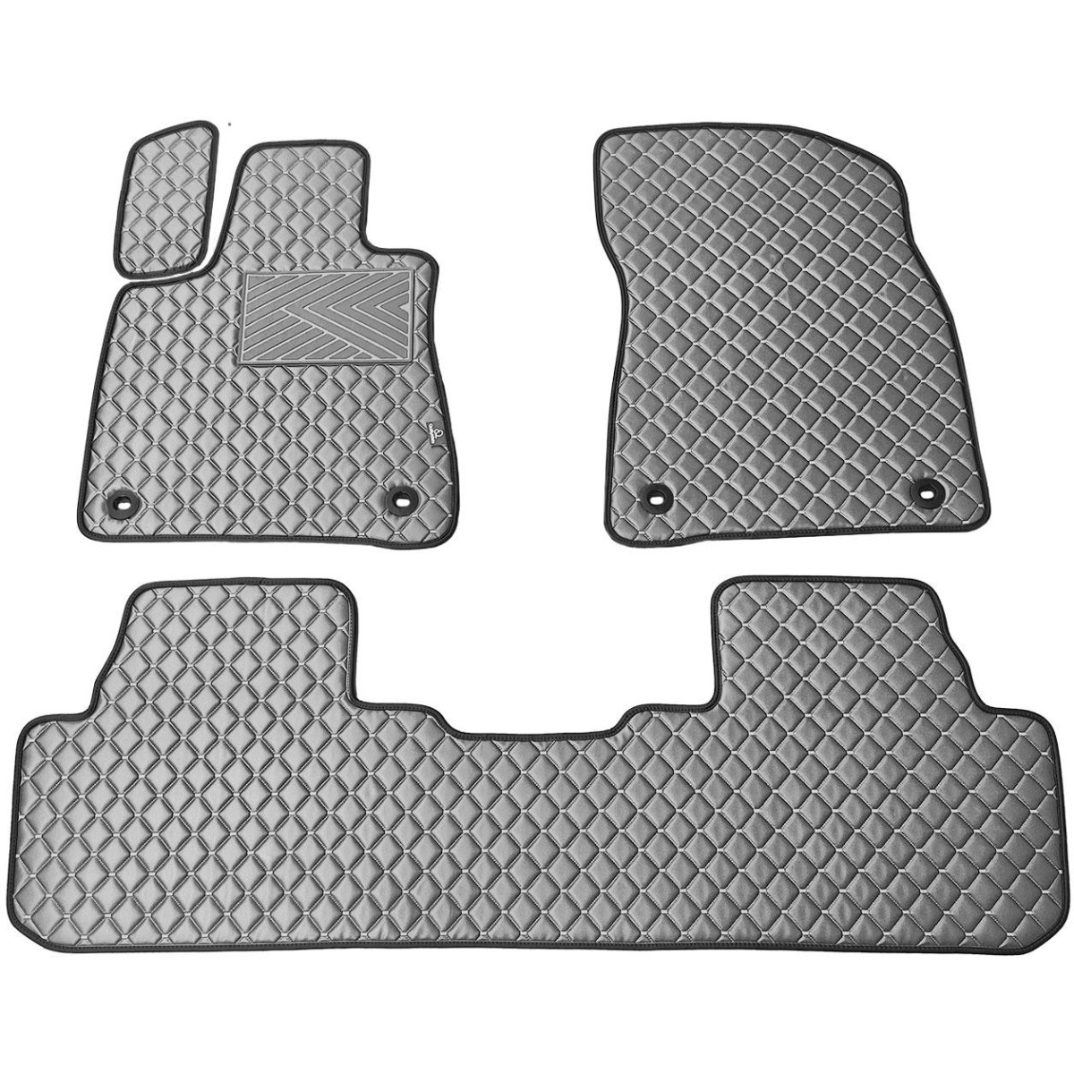 Eco leather mats QuiltyMats LEXUS RX 2015-2022 (Grey / gray stitching)