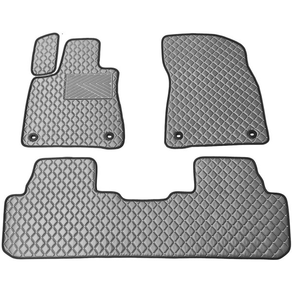 Eco leather mats QuiltyMats LEXUS RX 2015-2022 (Grey / gray stitching)