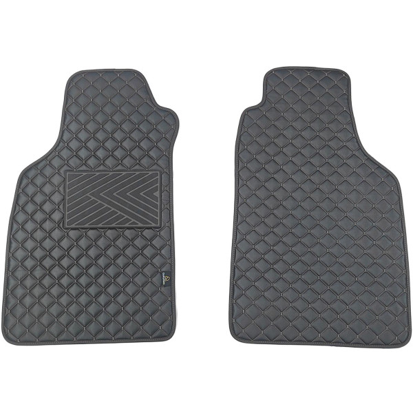 Eco leather mats QuiltyMats LIGIER JS50 from 2012 (Black / black stitching)