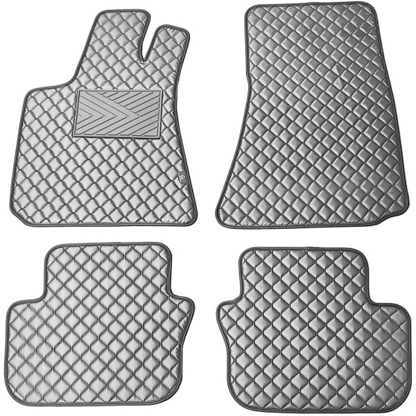 Eco leather mats QuiltyMats MASERATI GHIBLI 2013-2023 (Grey / gray stitching)