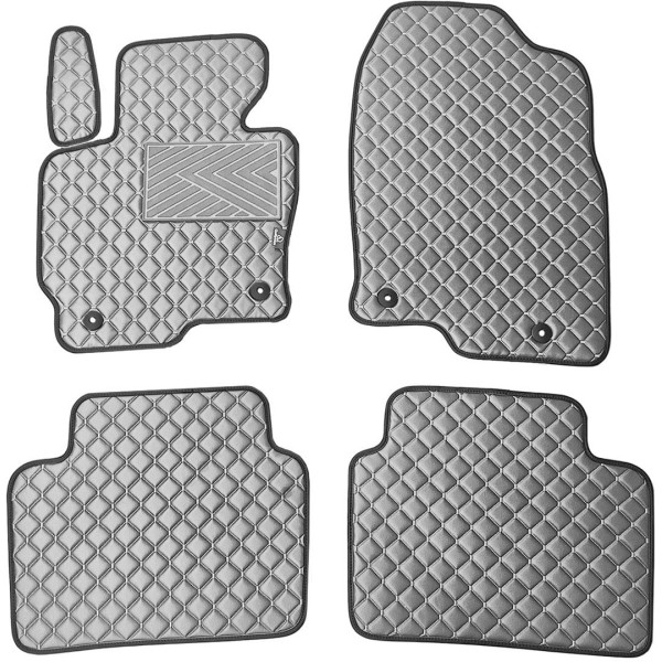 Eco leather mats QuiltyMats MAZDA CX-5 2012-2016 (Grey / gray stitching)