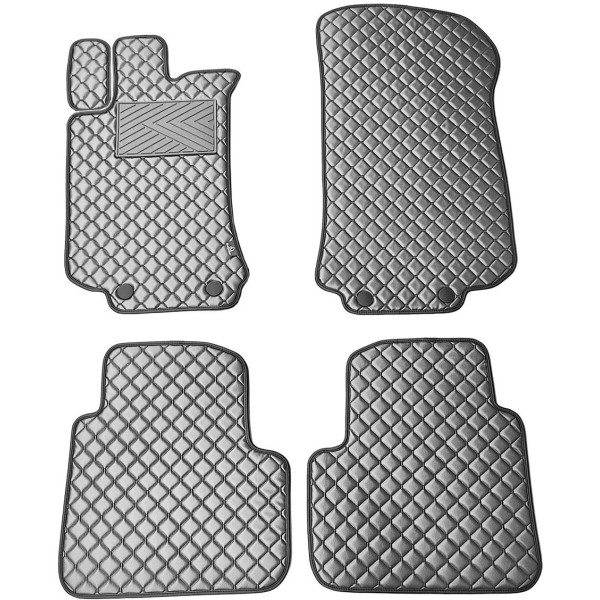 Eco leather mats QuiltyMats MERCEDES-BENZ R-class W251 2005-2015 (Grey / gray stitching)
