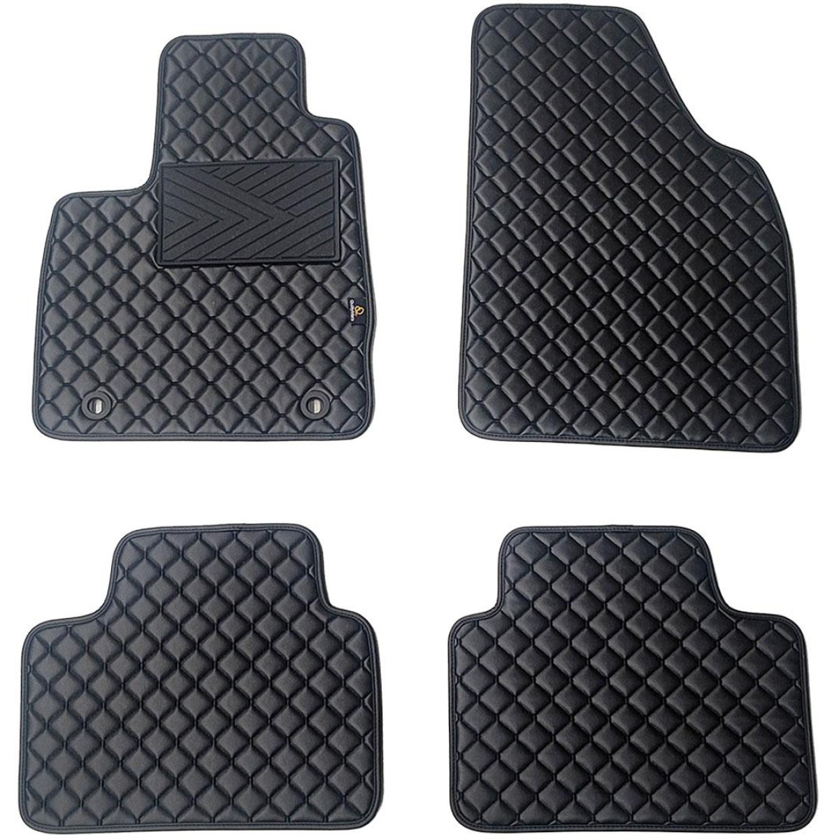 Eco leather mats QuiltyMats MG 3 from 2024 (Black / black stitching)