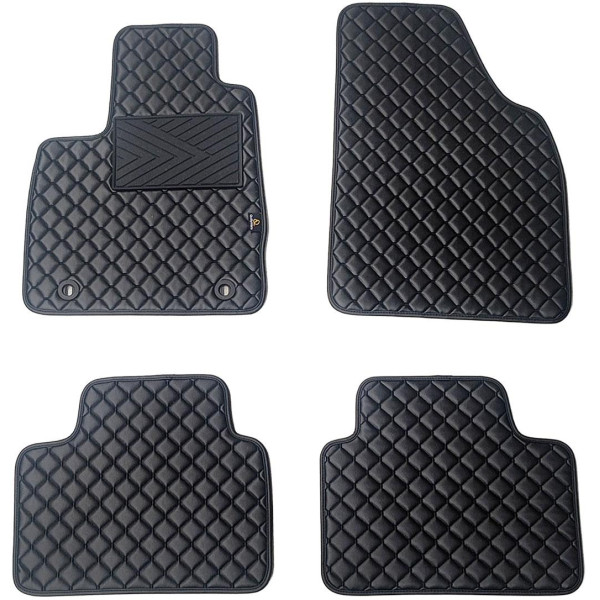 Eco leather mats QuiltyMats MG 3 from 2024 (Black / black stitching)