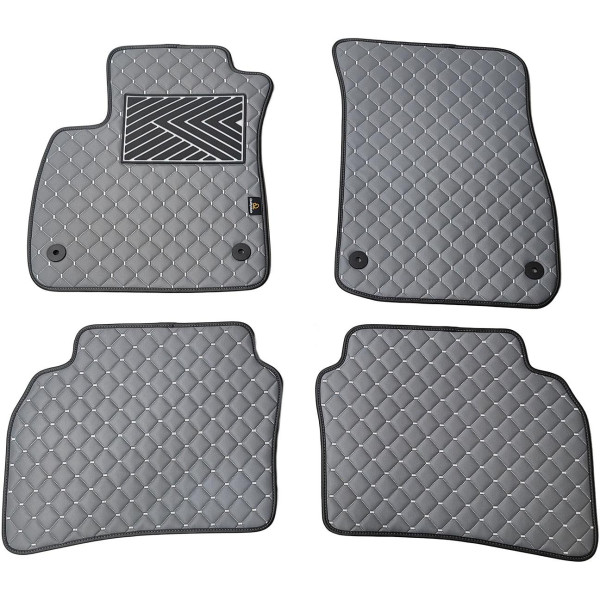 Eco leather mats QuiltyMats OPEL INSIGNIA 2017-2022 (Grey / gray stitching)