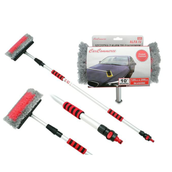 Telescopic brush with water connection ALFA VI, 130-300 cm