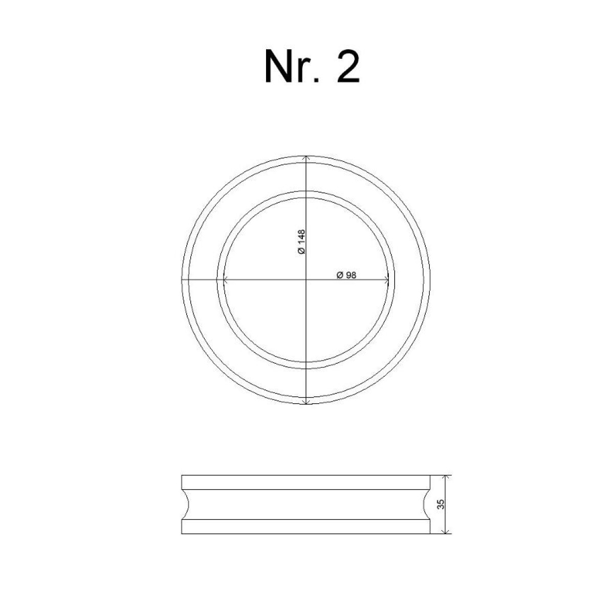 Spring reinforcement rubber No.2