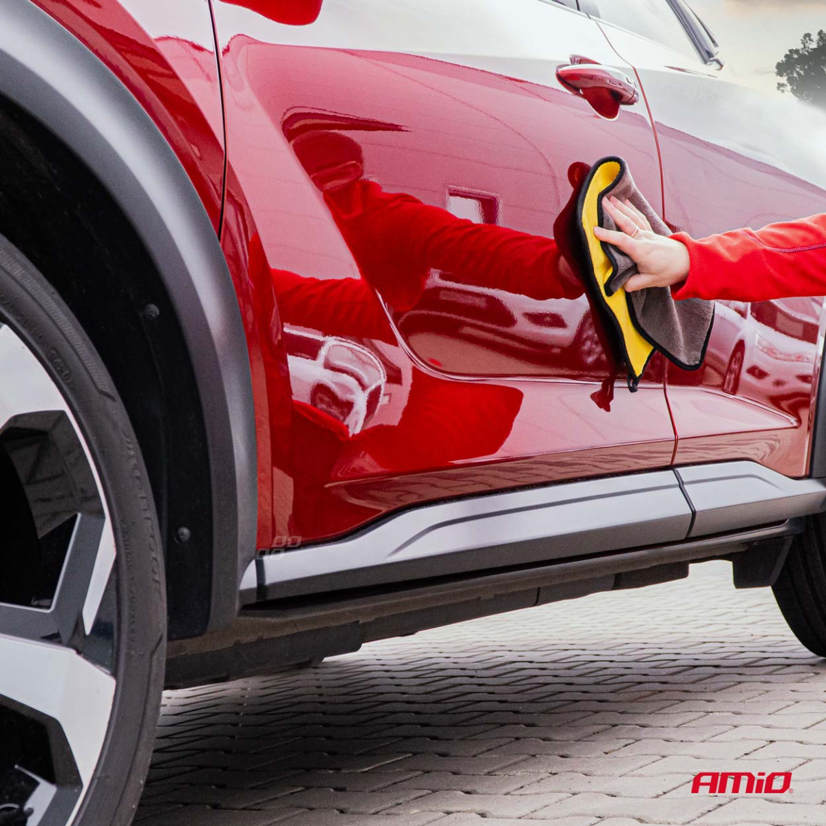 Microfiber towel set 30x40cm, 2 pcs., 300/600gsm AMIO-03749