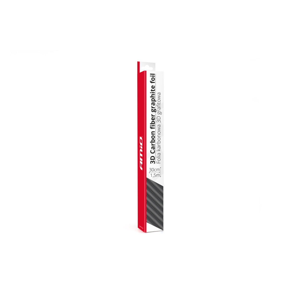 3D carbon fiber foil, graphite color, 30 cm x 150 cm, AMIO-02599