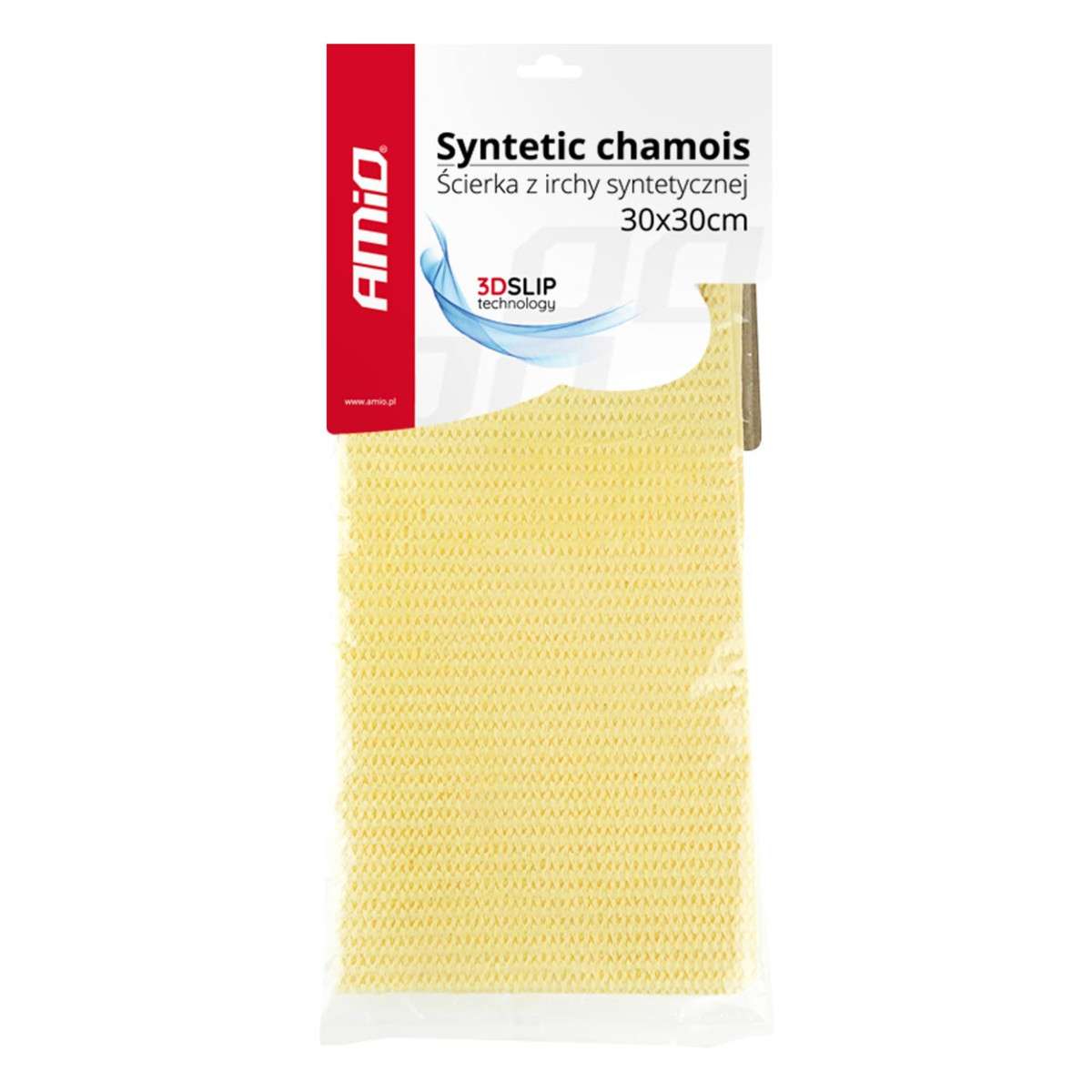 3D SLIP synthetic chamois cloth, 30x30 cm AMIO-02169