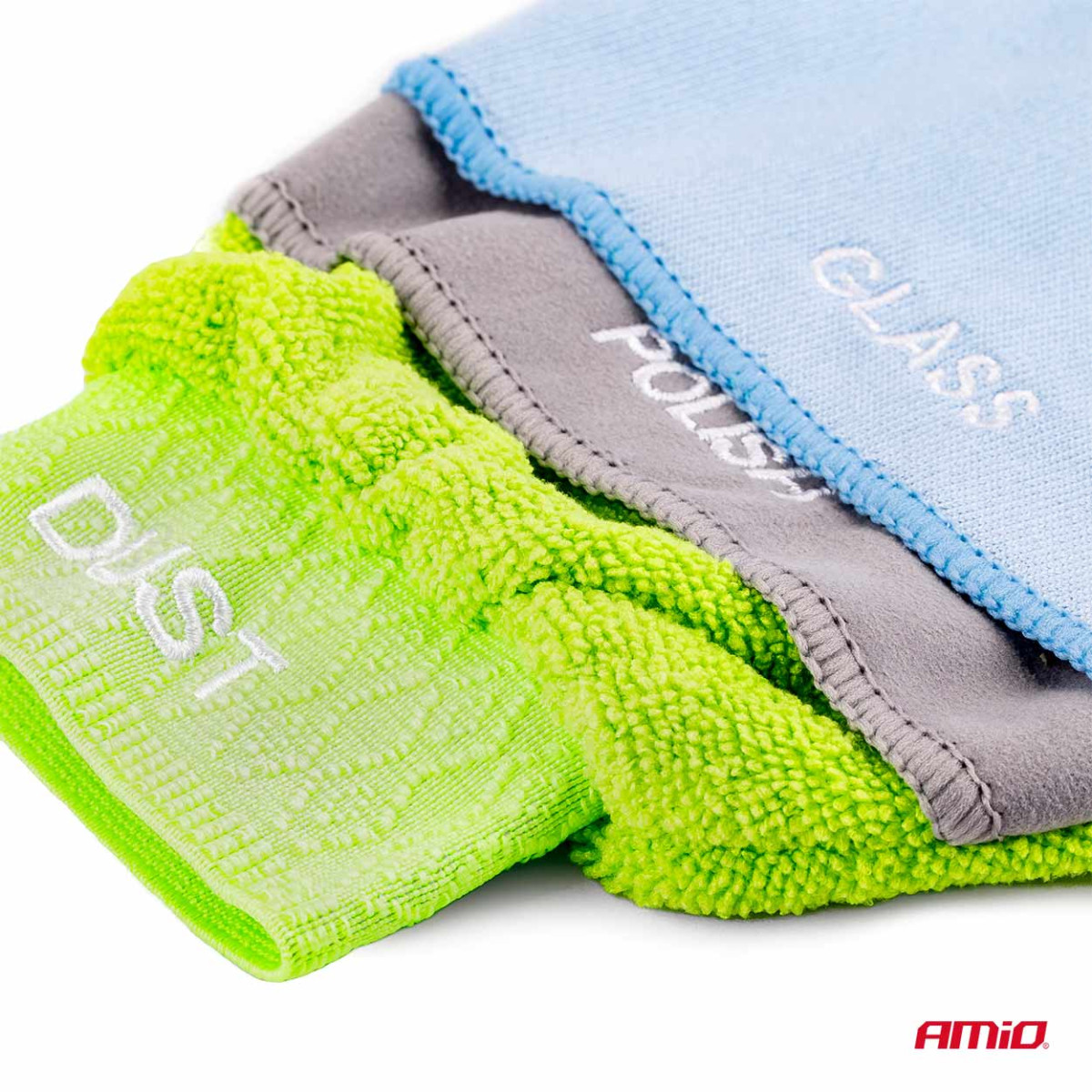 3in1 microfiber glove for car - for polishing, dusting and cleaning windows, 25x17 cm AMIO-02895