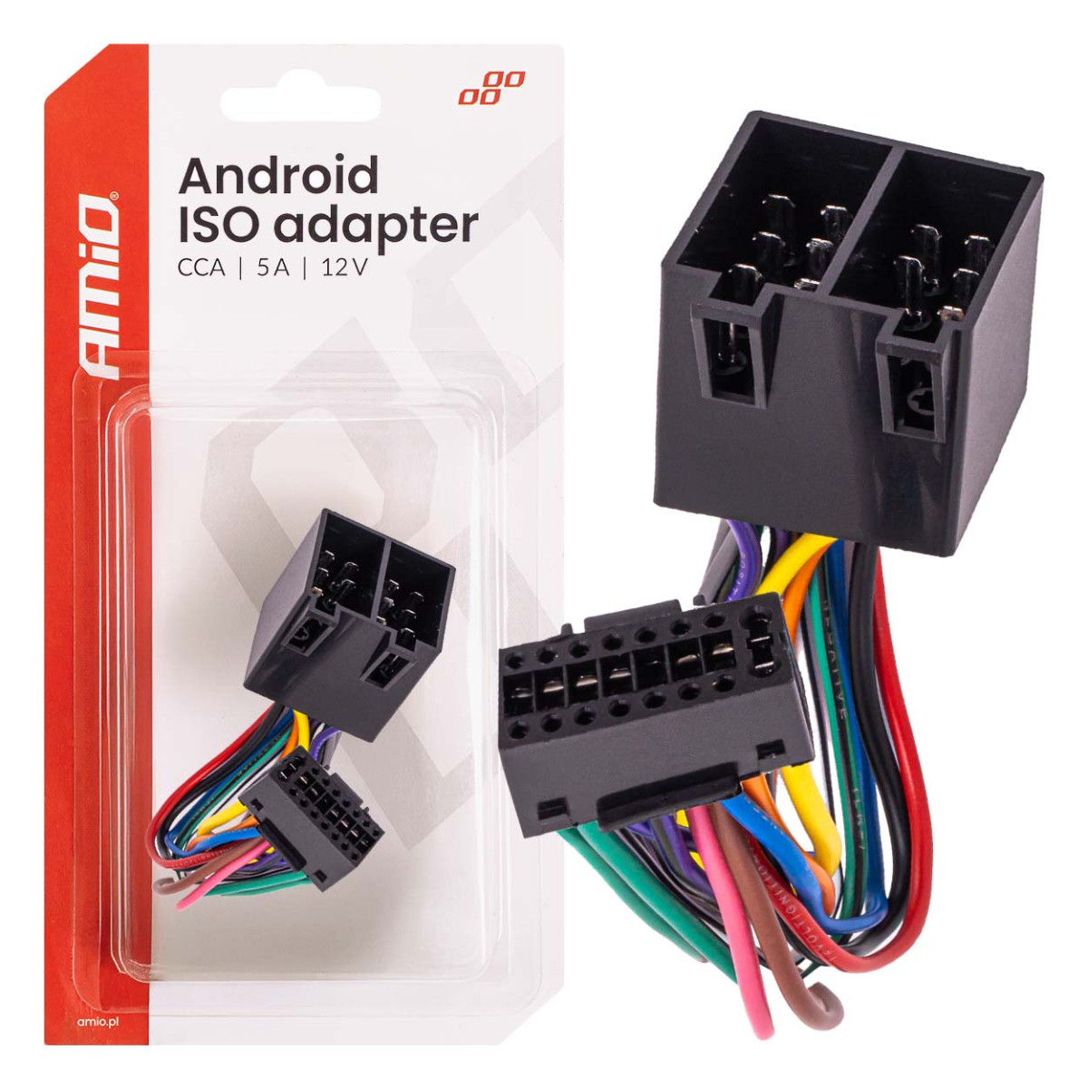 Android ISO radio adapter CCA 5 A 12 V AMIO-04442