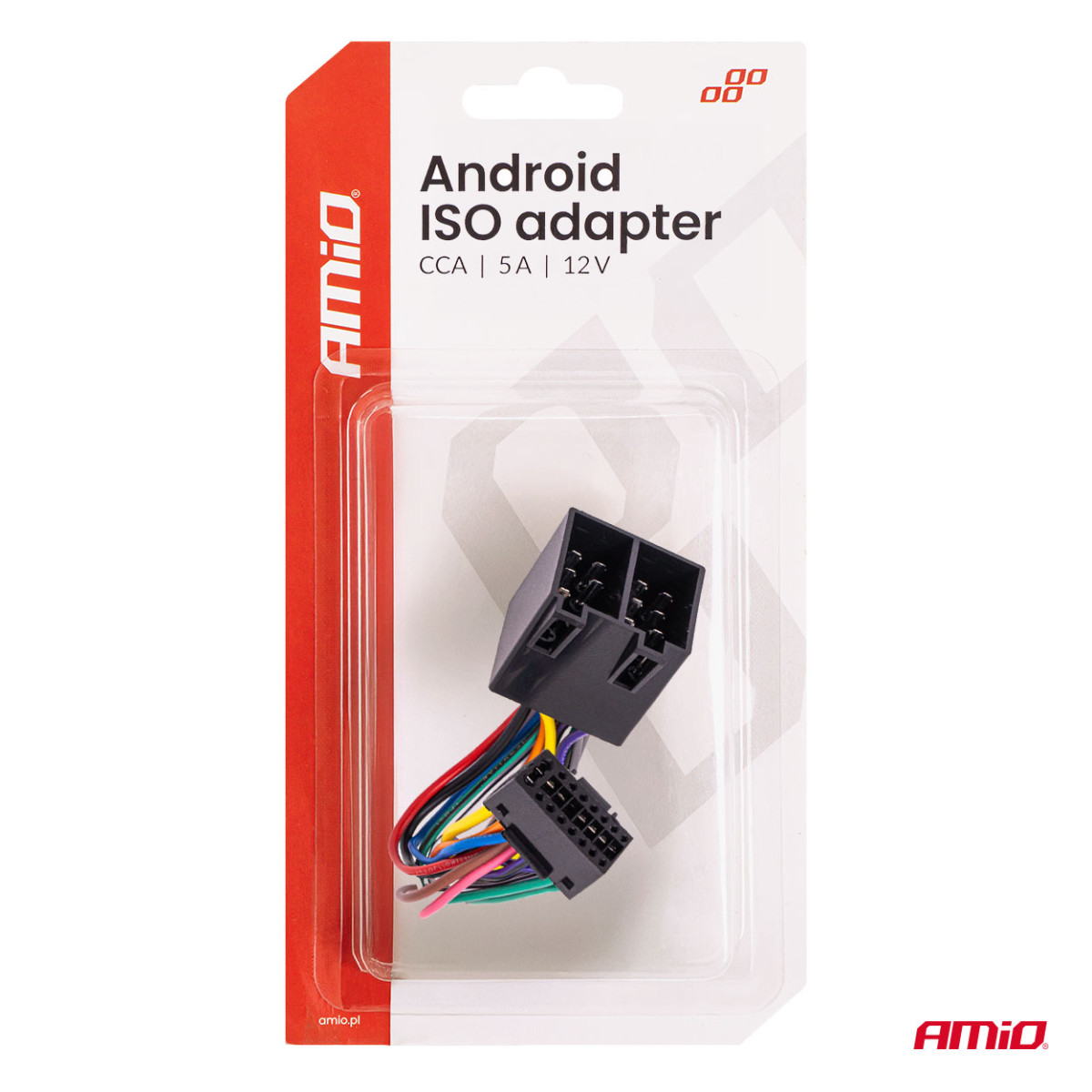 Android ISO radio adapter CCA 5 A 12 V AMIO-04442