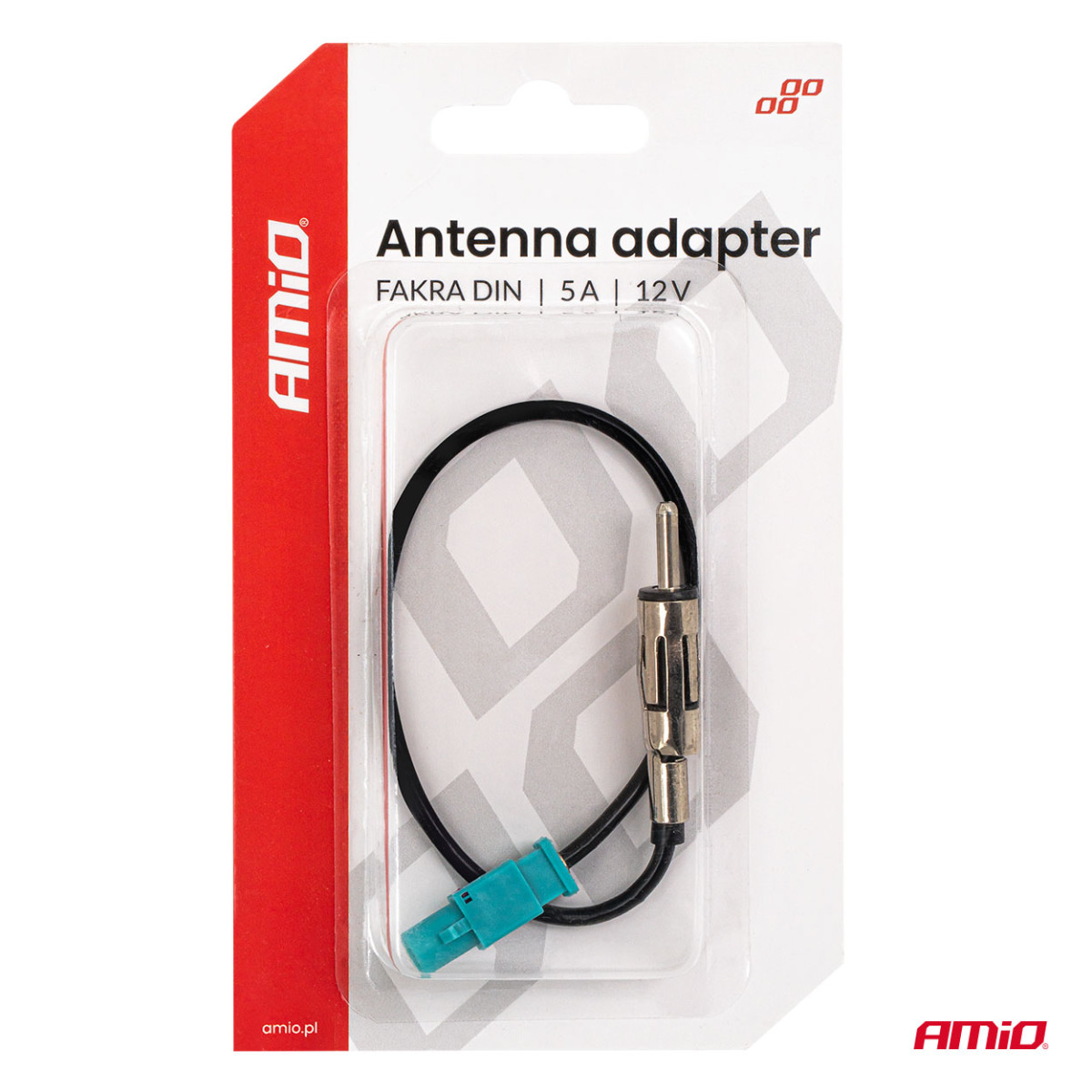 FAKRA-DIN antenna adapter 5A 12V AMIO-04443