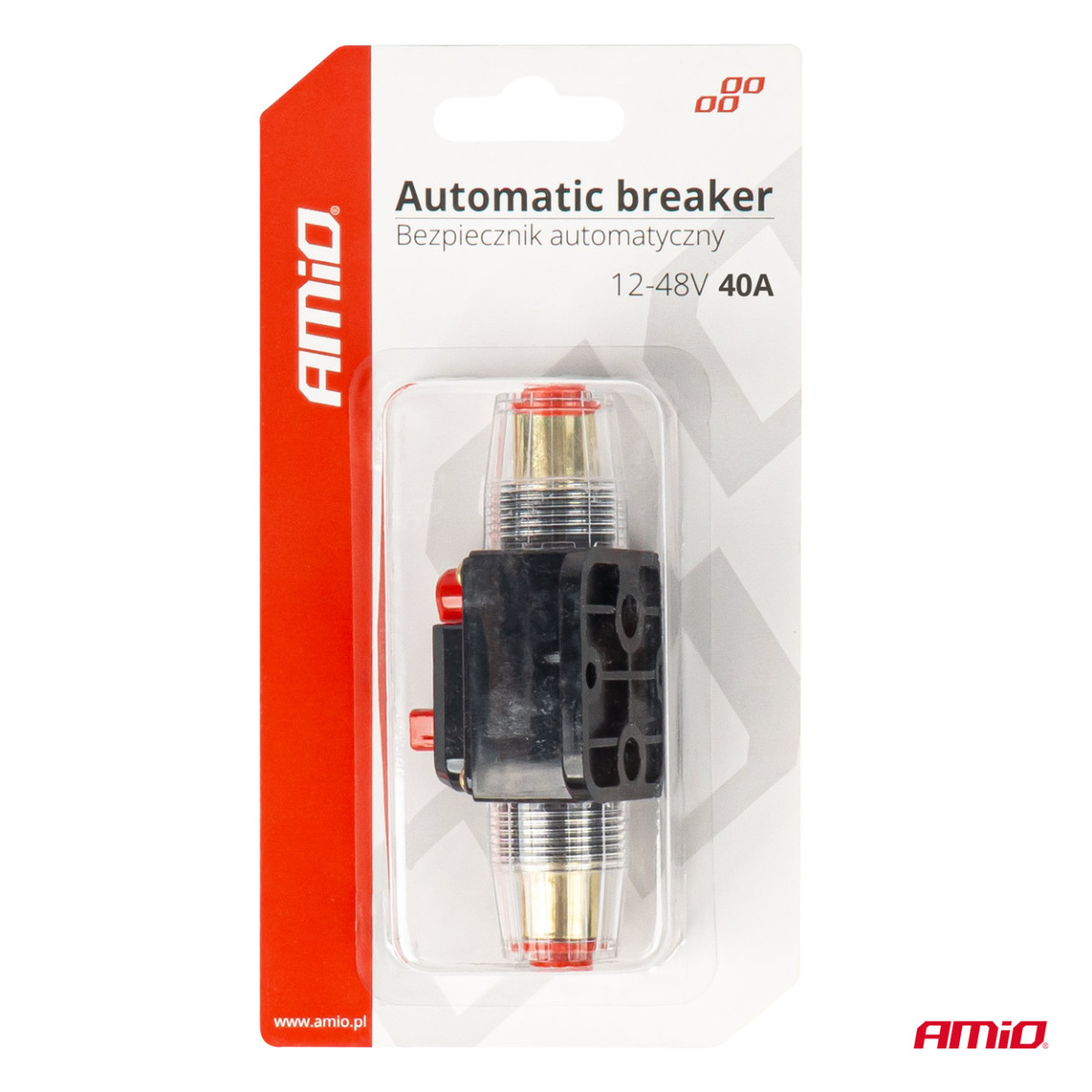 Automatic car fuse/circuit breaker 12-48V 40A AMIO-03817