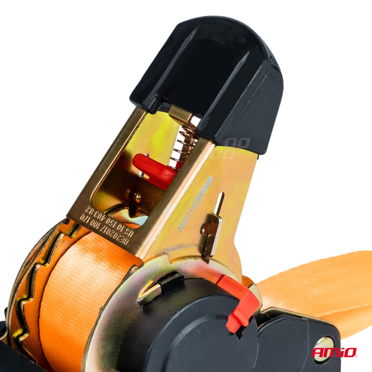 Cargo lashing strap with automatic winder 1000/500 kg, 4 mx 38 mm, S-TYPE AMIO-03320