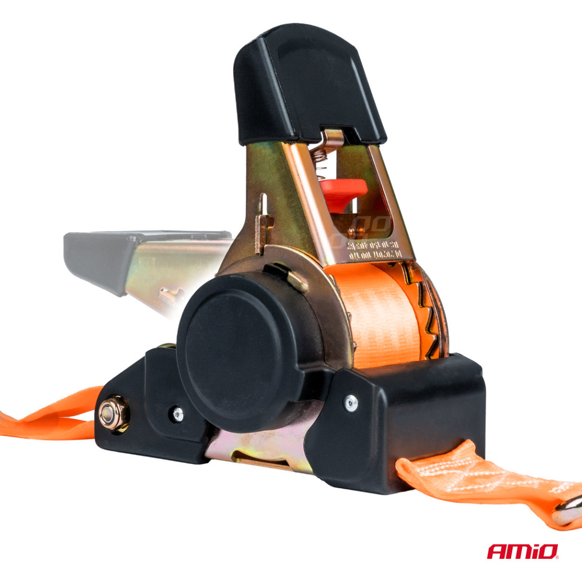 Cargo lashing strap with automatic winder 640/320 kg, 3.5 mx 25 mm, J-TYPE AMIO-03319