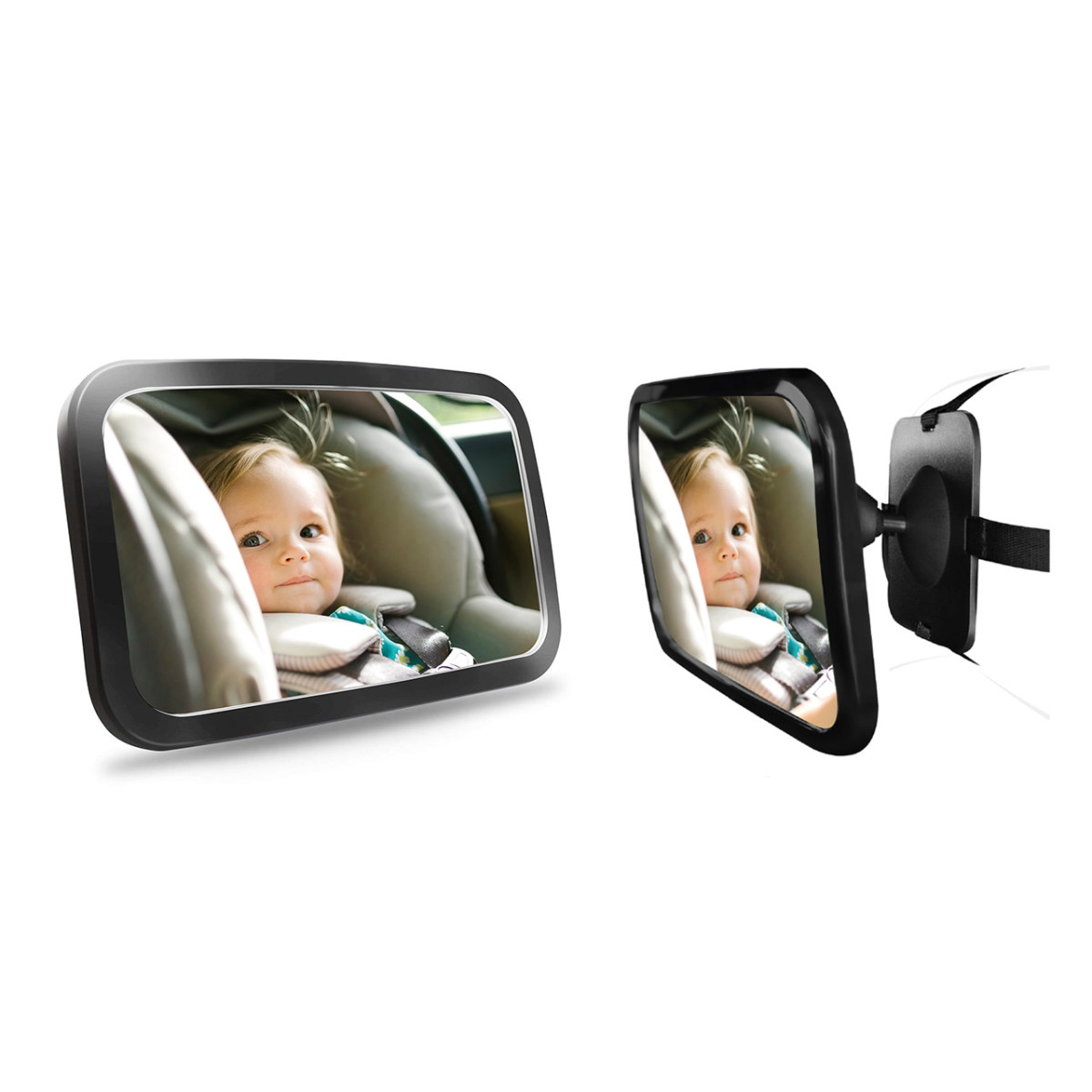 Additional mirror for monitoring your child in the car, 29x19 cm