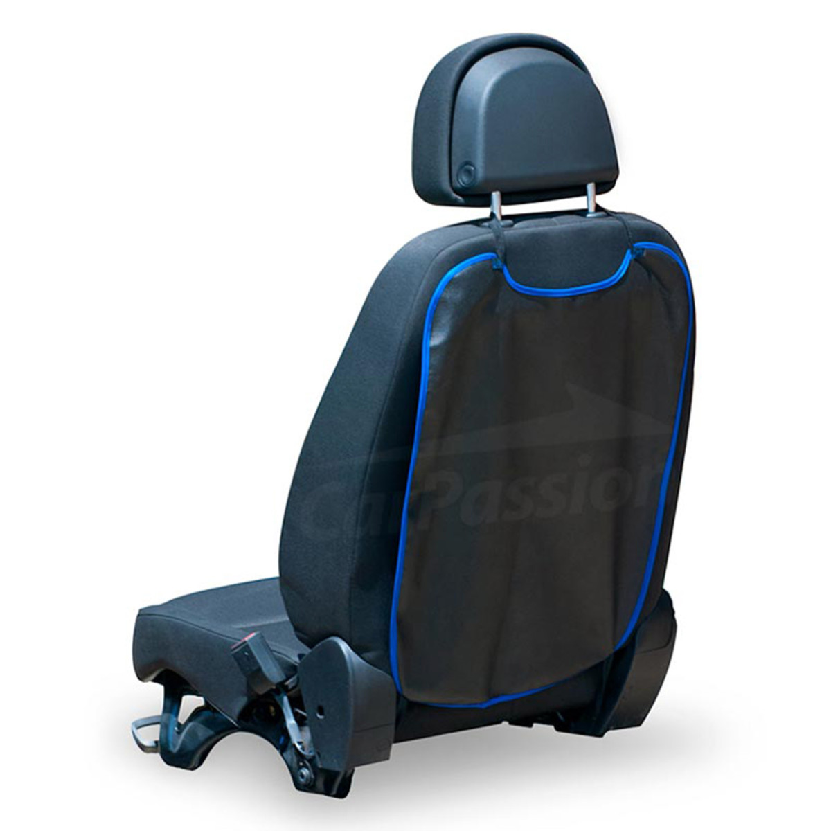 Car seat backrest child protection 79x43 cm - black / blue edges
