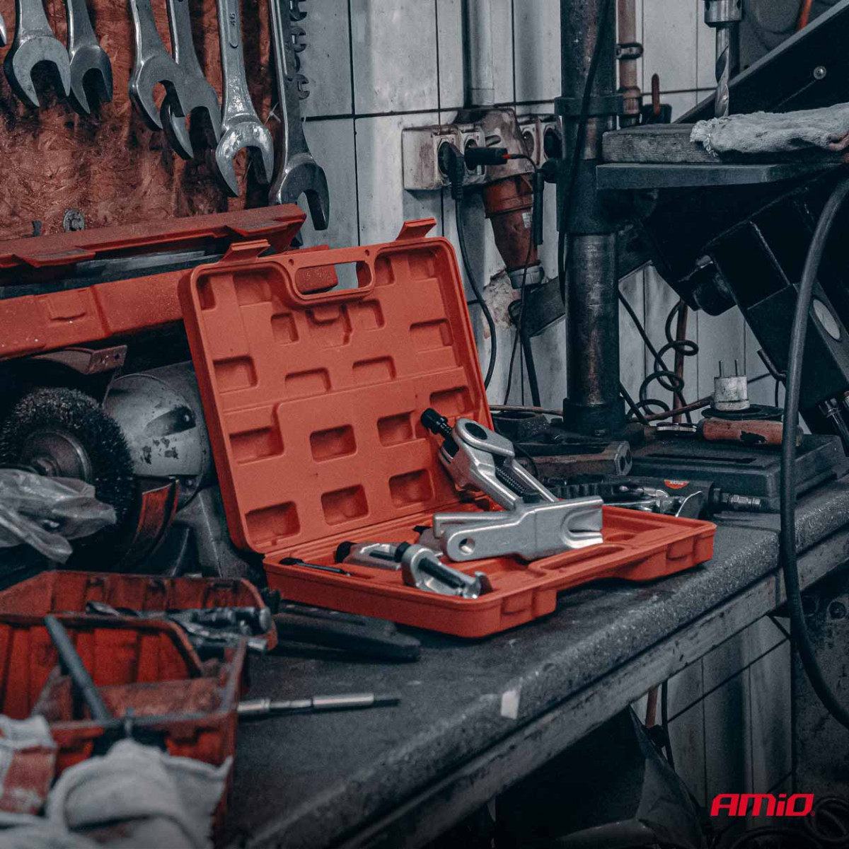 Ball joint and tie rod end removal tool set, 5 pcs. AMIO-04767