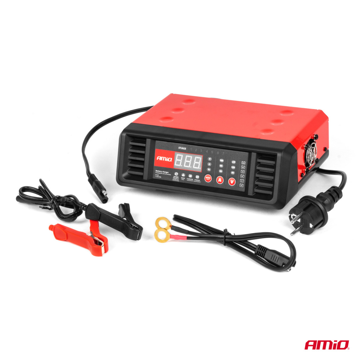 Digital battery charger 10A 6V/12V AMIO-04056