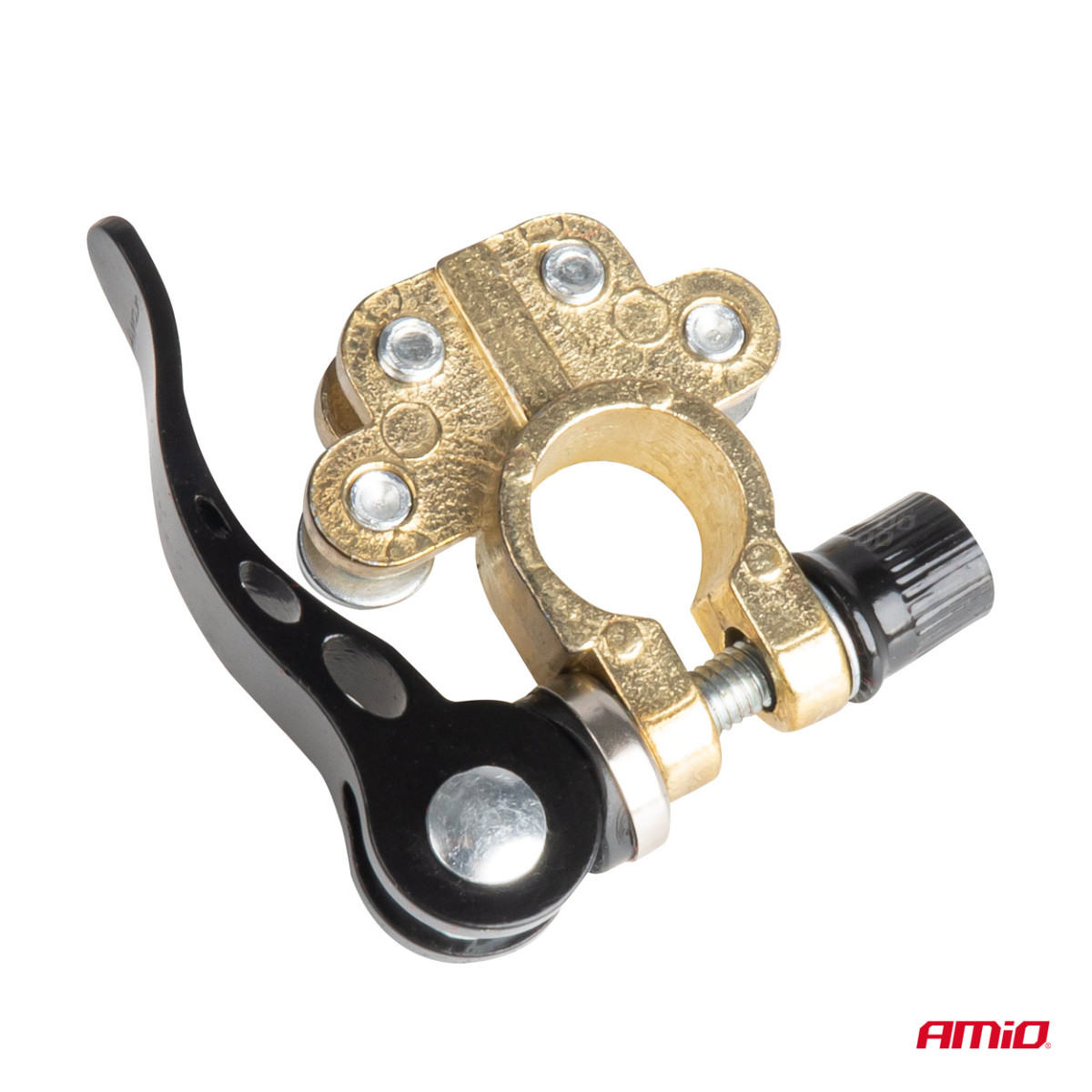 Universal battery terminals with 4 connections, copper AMiO-04058