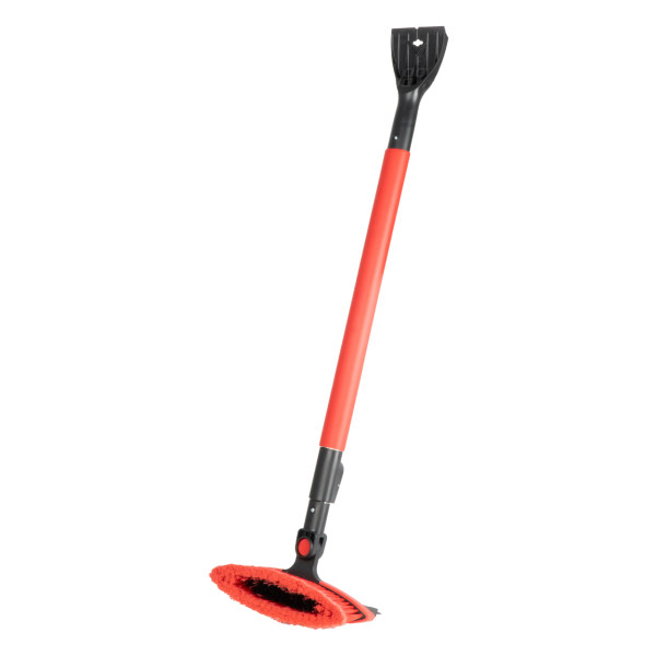 Large telescopic snow brush with scraper 98-134 cm
